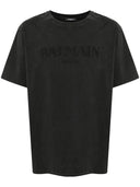 Balmain t -shirt met vintage Balmain -borduurwerk