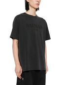 Balmain t -shirt met vintage Balmain -borduurwerk