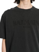 Balmain t -shirt met vintage Balmain -borduurwerk