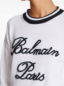 Balmain Crew Neck Sweater With Embroidery