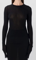 Rick Owens Cropped Rib Ls T