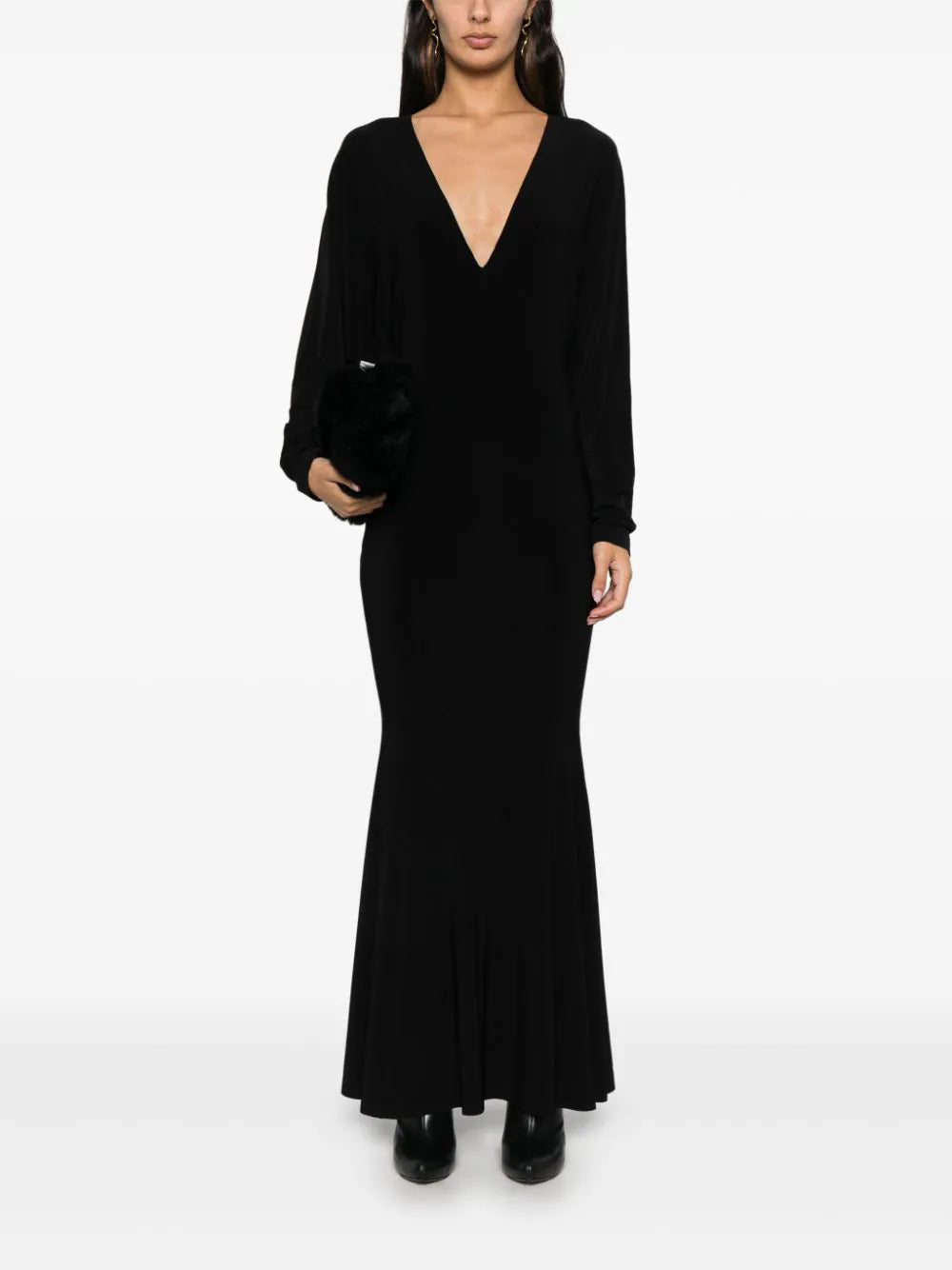 Norma Kamali V Neck aftonklänning