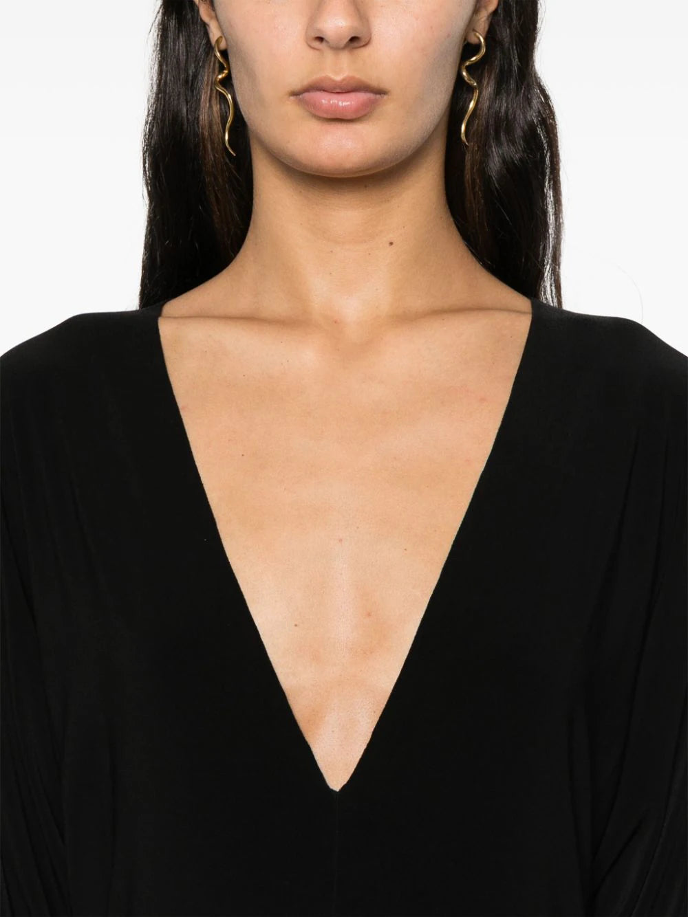 Norma Kamali V Neck aftonklänning