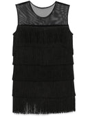 Norma Kamali Sleeveless Minidress With Fringes