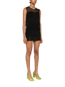 Norma Kamali Sleeveless Minidress With Fringes