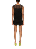 Norma Kamali Sleeveless Minidress With Fringes