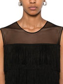 Norma Kamali Sleeveless Minidress With Fringes