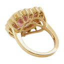 N Dia Heart Ring 3, Pink/Gold Plated