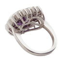 N Dia Heart Ring 3, Purple/Gold Plated