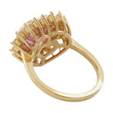 N Dia Heart Ring 1, Rose/Gold Plated