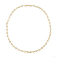 Collier de coeur brillant rond plaqué or