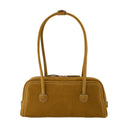 Bolso de hombro suave Boston EW Margesherwood de cuero marrón