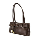 Brocle d'épaule mini sac osoi en cuir marron