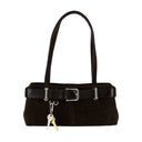 Brocle d'épaule mini sac osoi en cuir marron