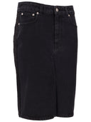 Stella Mc Cartney Black Denim Lace Skirt
