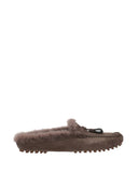 Brunello Cucinelli Flat Suede Mules With Shiny Tassels