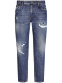 Dolce & Gabbana Straight Jeans mit abgenutztem Effekt