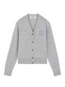 Maison Kitsune` Bold Fox Head Cardigan With Embroidery