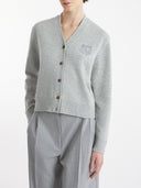 Maison Kitsune` Bold Fox Head Cardigan With Embroidery