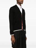 Thom Browne Cardigan With 4 Stripe Detail