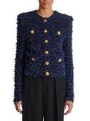 Balmain Short Tweed Strickjacke