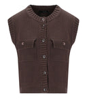 Max Mara Weekend Caprara Brown Knitted Vest