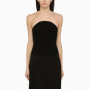 Khaite Black Ribbed Jericho Top