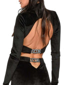 Gcds gcds svart sammet topp