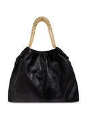 Stella Mccartney Eco Shaggy Deer Tote With Gold Colored Chain