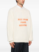 Drole De Monsieur Le Maille Tressée Slogan Sweater