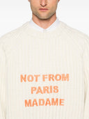 Drole De Monsieur Le Maille Tressée Slogan Sweater