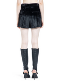 Ann Demeulemeester Stine High Waist Tailored Shorts Viscose Calico