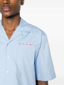 Marni Poplin Shirt With Logo Print