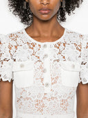 Selbstporträt kurzes Kleid mit Blumenspitze