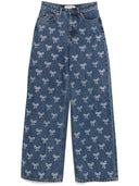 Jeans autoportraits avec un arc en strass