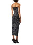 Wolford X Etro Wolford X Etro Metallic Midi Dress With Baroque Jacquard Effect