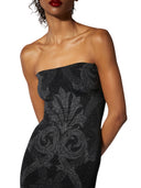 Wolford X Etro Wolford X Etro Metallic Midi Dress With Baroque Jacquard Effect