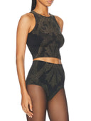 Wolford X Etro Wolford X Etro Metallic Floral Jacquard Crop Top