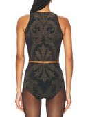 Wolford X Etro Wolford X Etro Metallic Floral Jacquard Crop Top