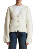 Khaite die scharlachrote Strickjacke