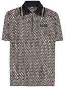 Balmain Labyrinth Polo Shirt With Jacquard Effect