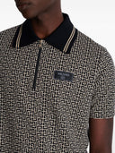 Balmain Labyrinth Polo Shirt With Jacquard Effect