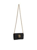Bolso de billetera de Balmain B en cuero liso