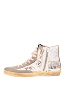 Golden Goose Francy Nappa Upper Suede Toe Star And List With Journey Print