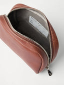 Bolsa de tocador de cuero Brunello Cucinelli