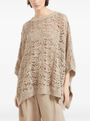 Brunello Cucinelli Poncho Foliage Lace