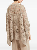 Brunello Cucinelli Poncho Foliage Lace