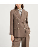 Blazer twill di Brunello Cucinelli con dettaglio monili