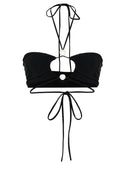 Magda Butrym Top Bikini Con Perle