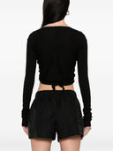 Rick Owens Cropped Wrap Cardigan